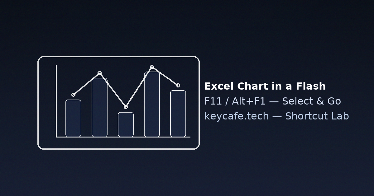 ExcelグラフはF11／Alt+F1で一瞬｜選択→自動作成の最短手順
